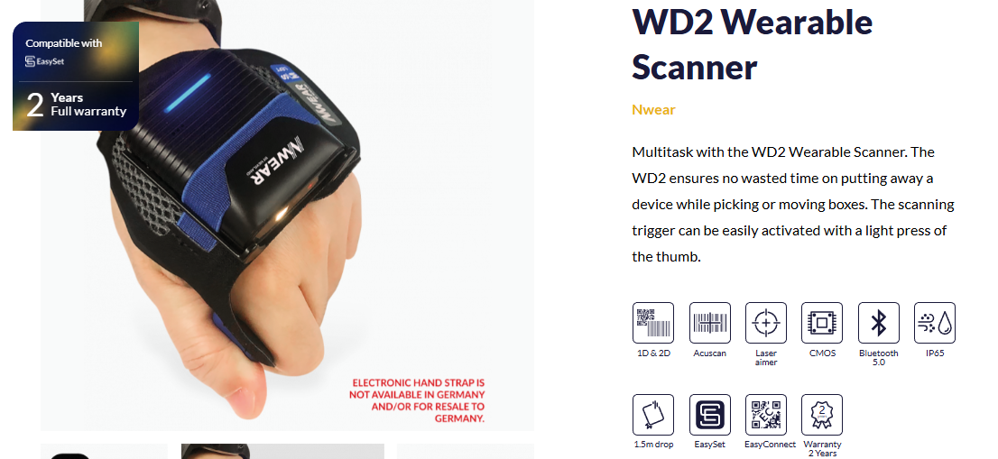 Newland WD2 Wearable Scanner