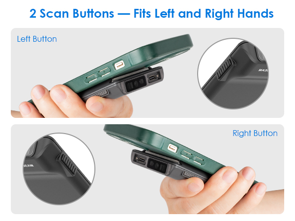 M2 Barcode Reader suitable for both left and Right hand