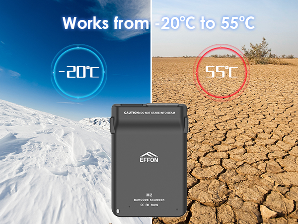 M2 Wireless Barcode Reader Temperature